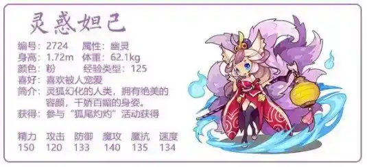 《洛克王国》灵惑妲己性格技能搭配 《洛克王国》灵惑妲己性格技能搭配