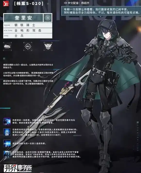 《异界事务所》奎里安技能基本介绍 《异界事务所》奎里安技能基本介绍